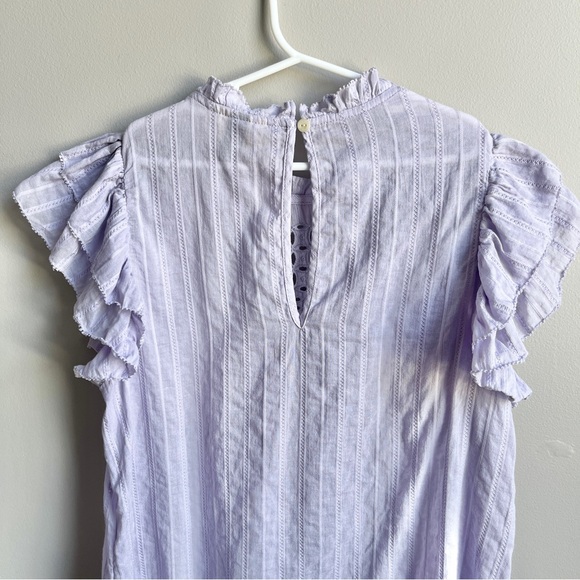 Universal Thread Top Women's Small Lilac Purple 100% Cotton Cottage Eyelet Beach - Picture 6 of 12